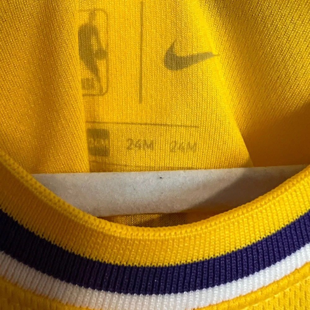 Nike Kids Lakers Gold Basketball Jersey - Picture 8 of 8